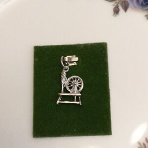 Vintage Spinning Wheel Charm